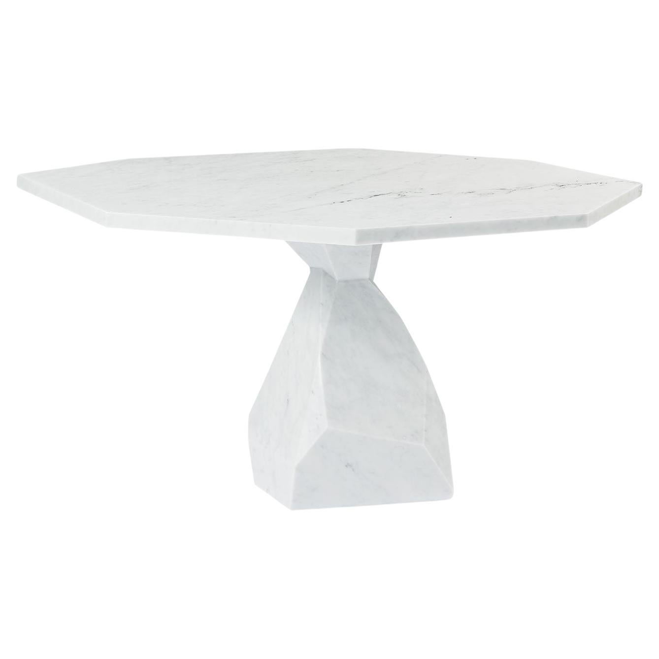 Sculptural Dining Table Offered In Marble