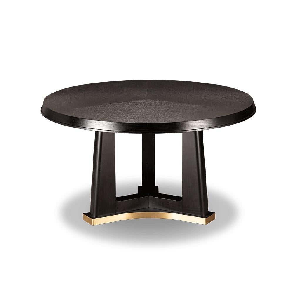 The beautiful details and brass surround this table base combine with its refined diamond-veneered top for a contemporary elegant look.
Other finishes and dimensions are available on request.
We do our best to expedite production and to ship and