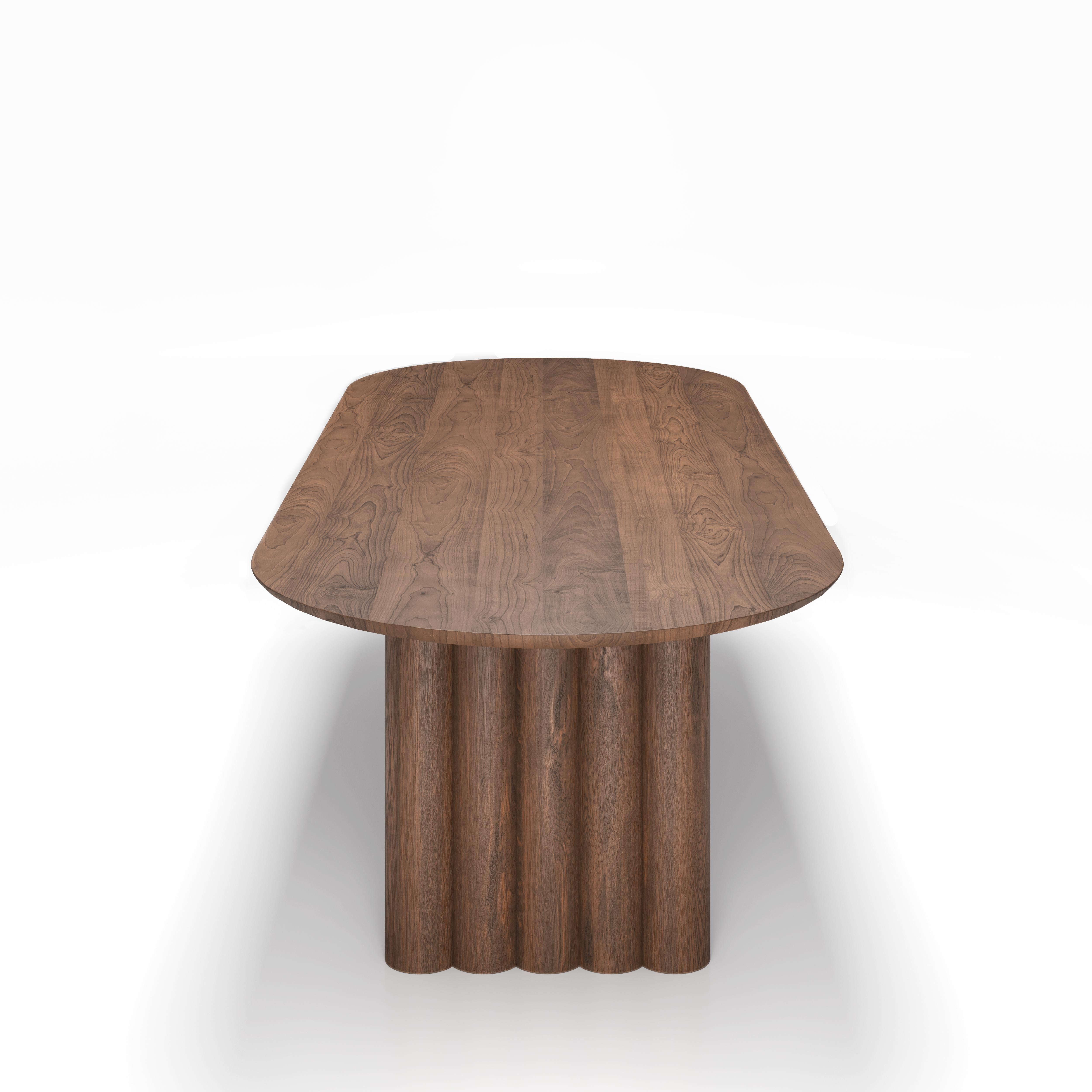 Contemporary Dining Table 'Plush' by Dk3, Smoked Oak or Walnut, 200 For Sale 7