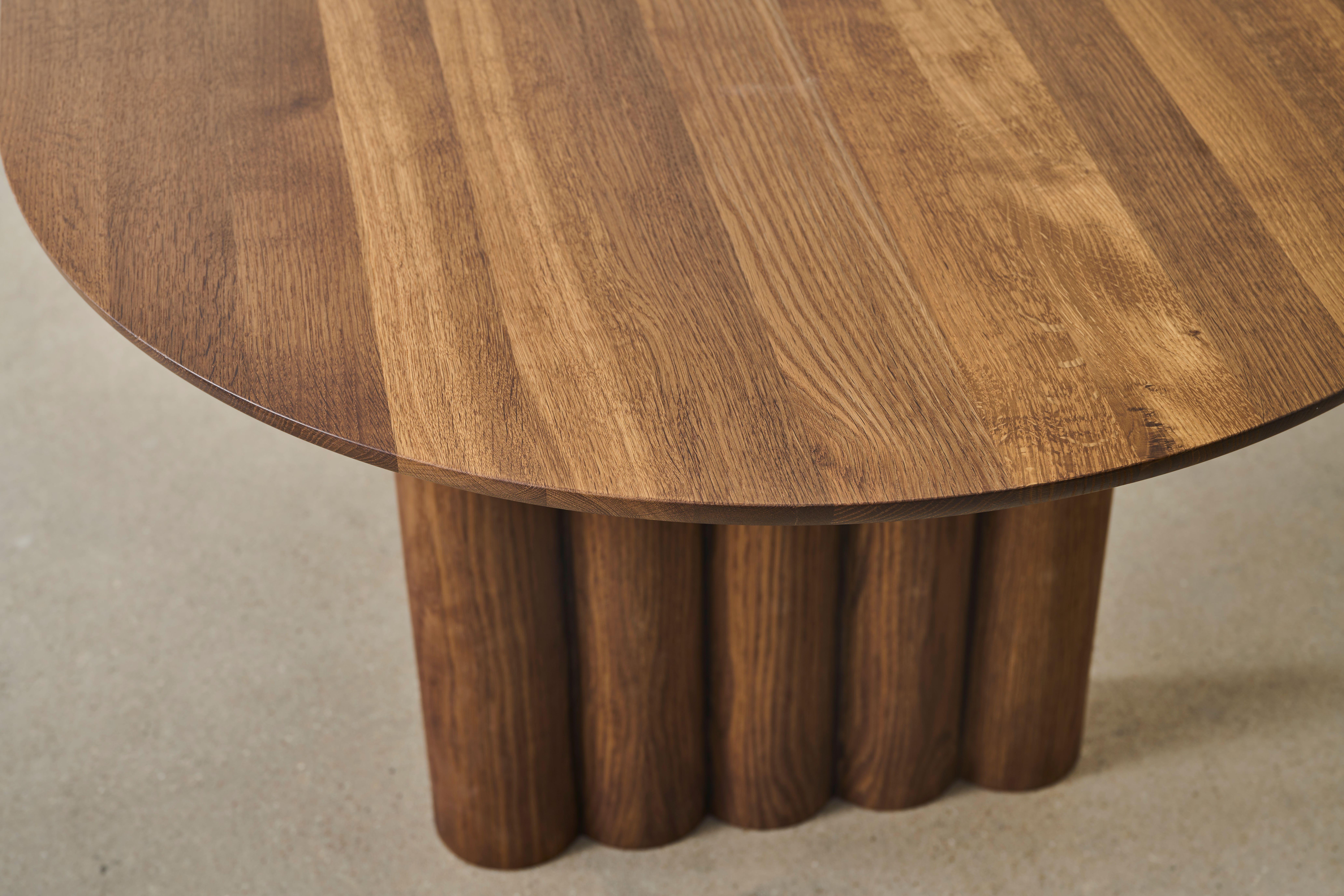 Danish Contemporary Dining Table 'Plush' by Dk3, Smoked Oak or Walnut, 270 For Sale