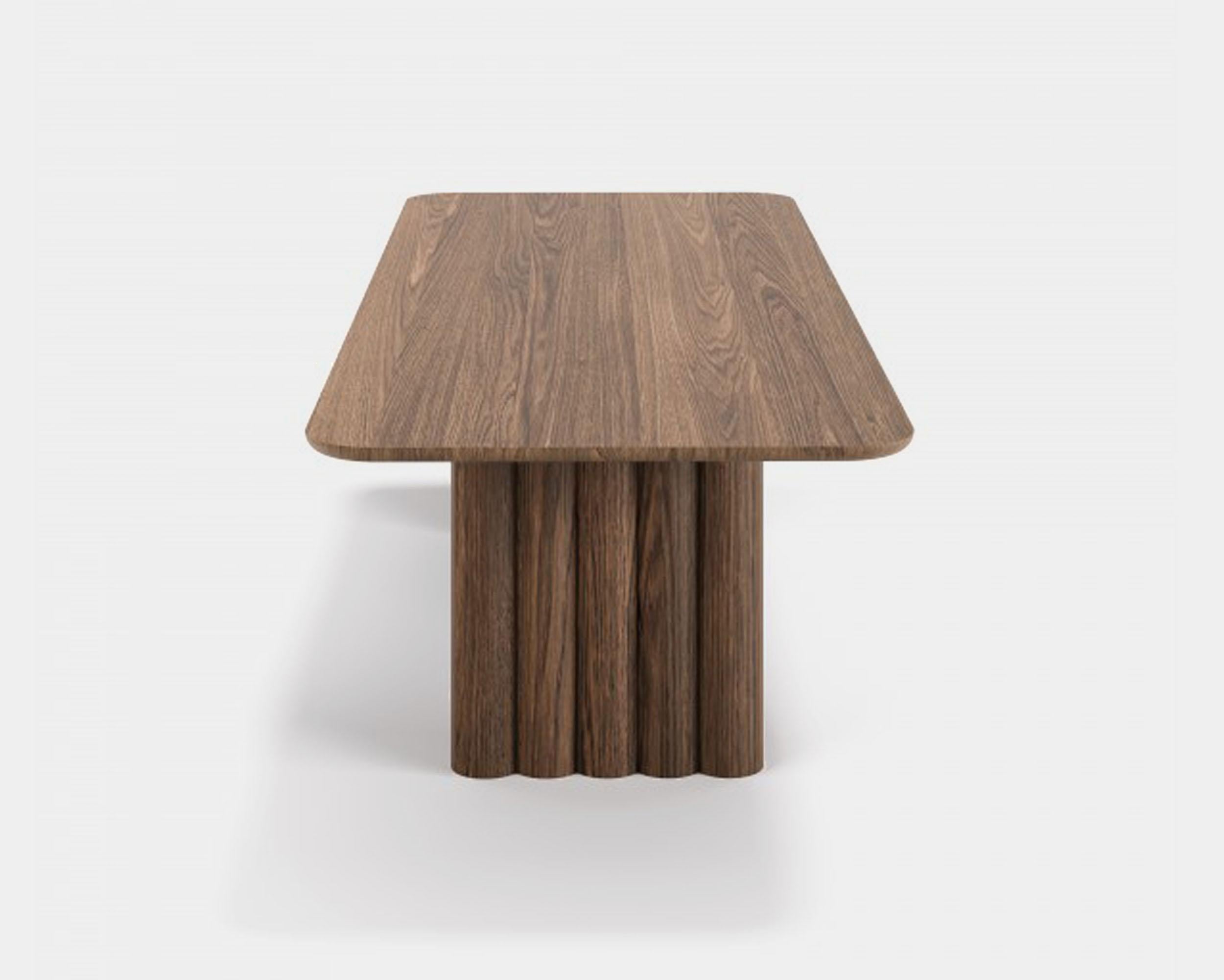 Contemporary Dining Table 'Plush' by Dk3, Smoked Oak or Walnut, 270, Rectangular For Sale 6