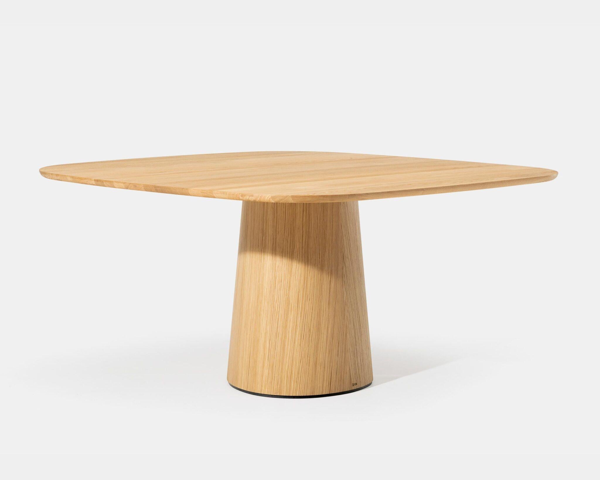 solid oak pedestal dining table