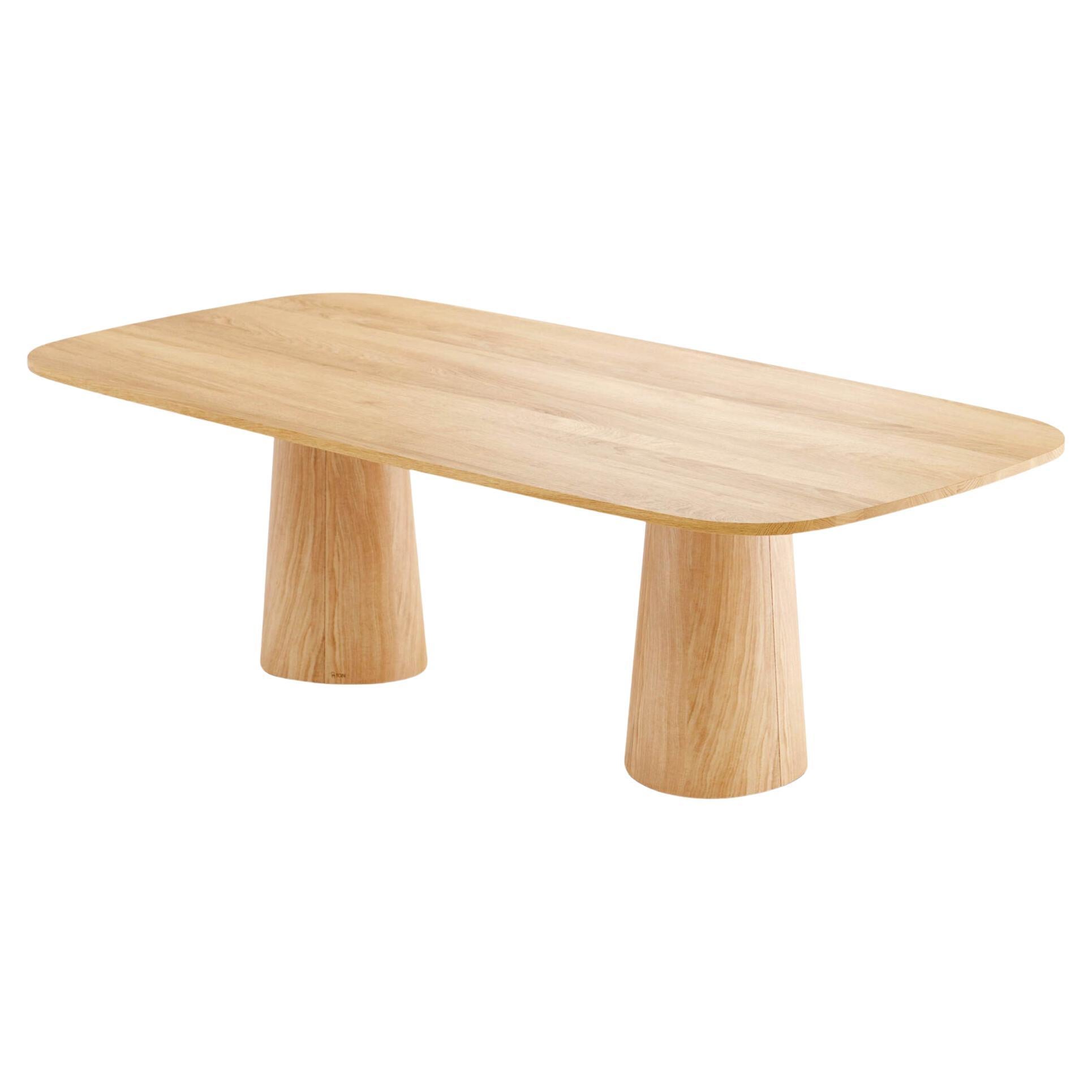 Contemporary Dining Table POV 464, Solid Oak or Walnut, 240 For Sale
