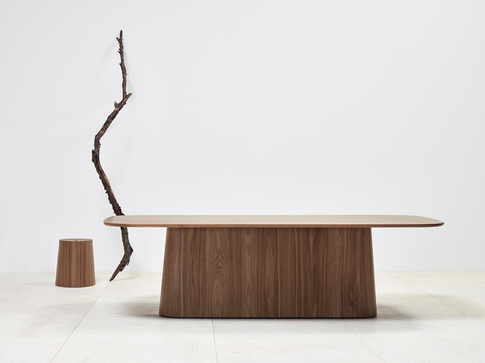 Contemporary Dining Table POV 465, Solid Oak or Walnut, 220 In New Condition For Sale In Paris, FR