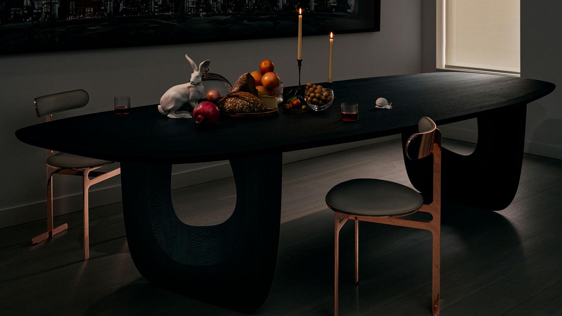 Allemand Table de salle à manger contemporaine 'Savignyplatz' par Man of Parts, Whiskey Oak, 360 cm en vente