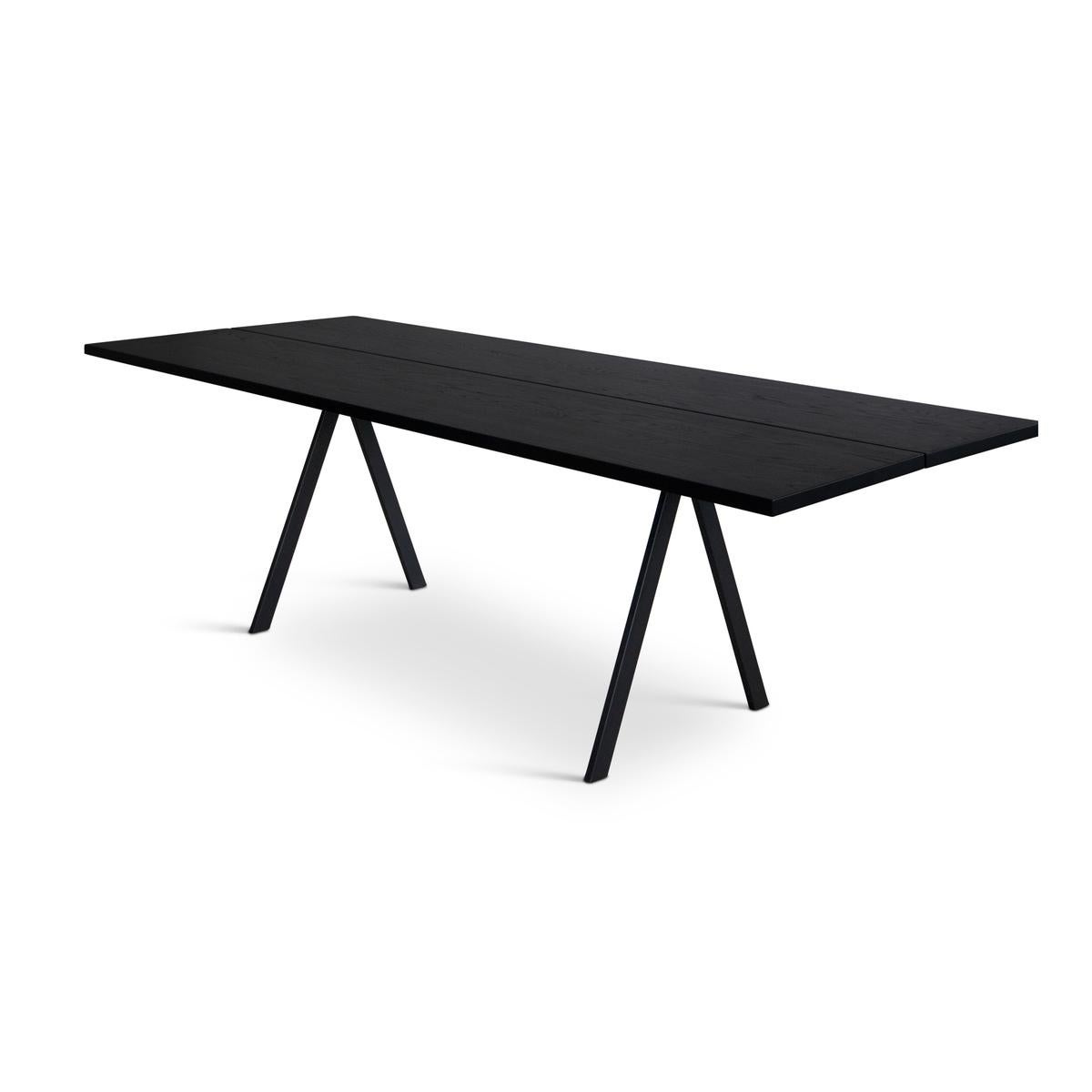 Scandinavian Modern Contemporary Dining Table 'Saw' Wood, 200 'More Sizes, More Finishes' For Sale