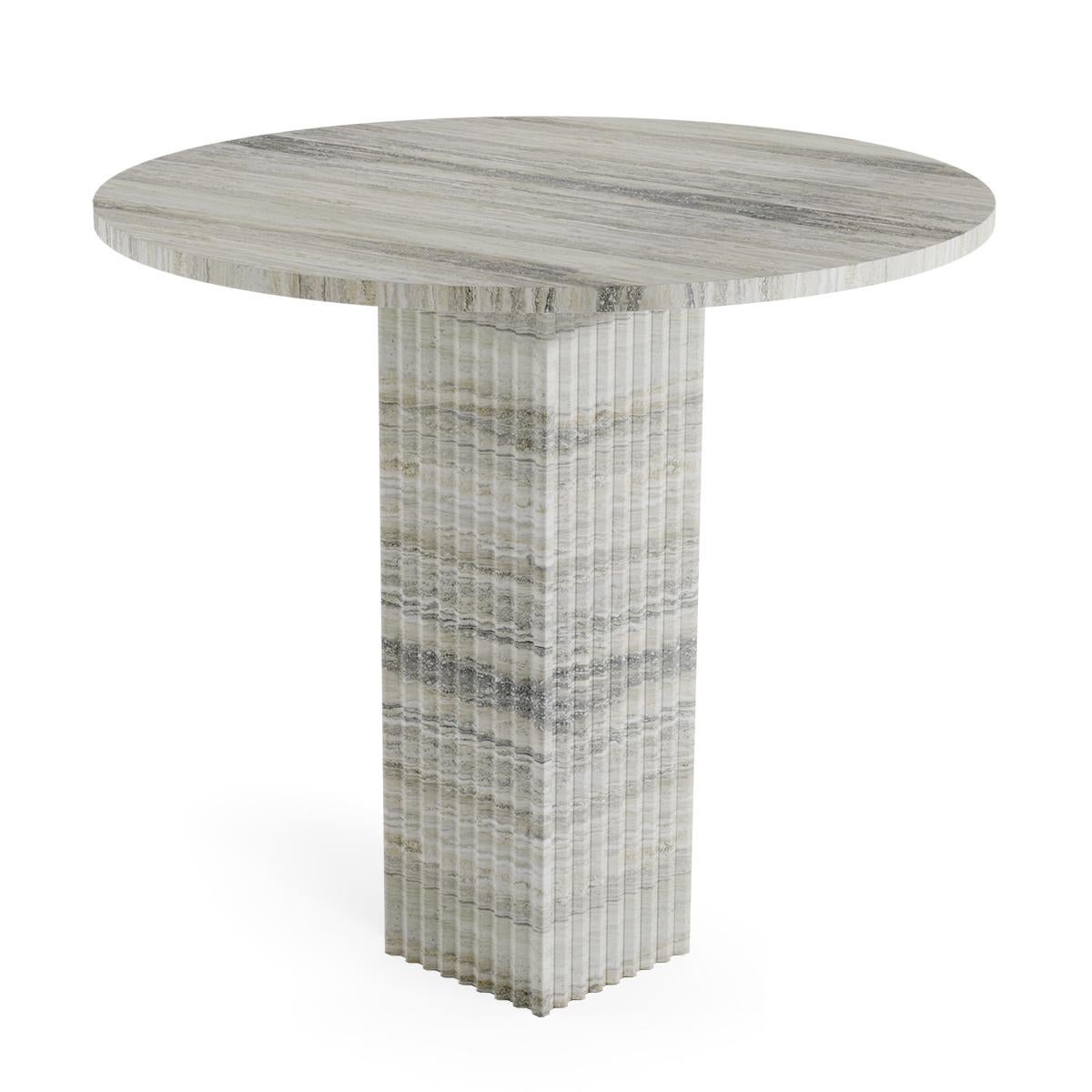 Contemporary Dining Table 'SOHO' by Norr11, Grey Travertine For Sale 2