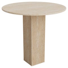 Vintage Contemporary Dining Table 'SOHO' by Norr11, Travertine