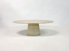 Contemporary Dining Table, Travertine, Italy