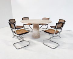 Tavolo da pranzo contemporaneo, Travertino, Italia.