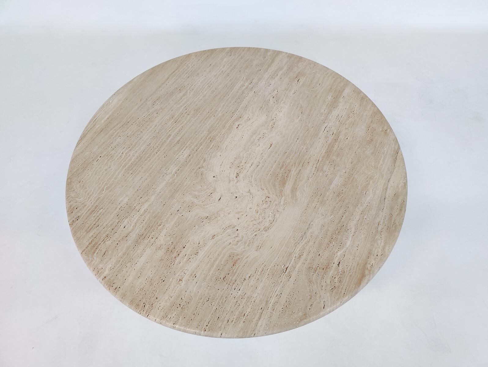 Modern Contemporary Dining Table, Travertine, Italy For Sale