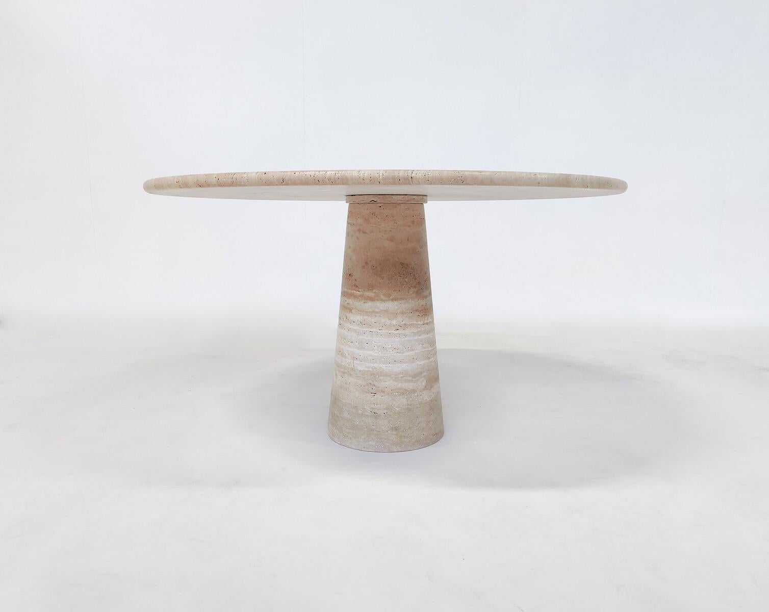 Contemporary Dining Table, Travertine, Italy For Sale 2