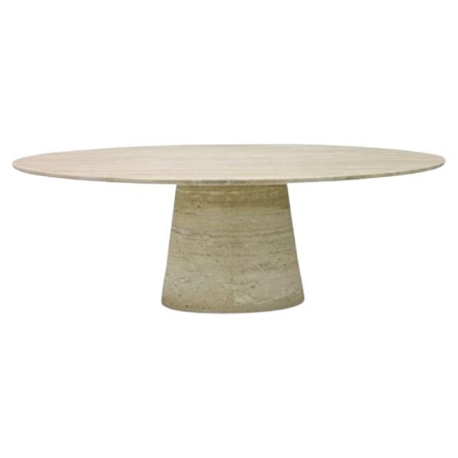 Contemporary Dining Table, Travertine, Italy