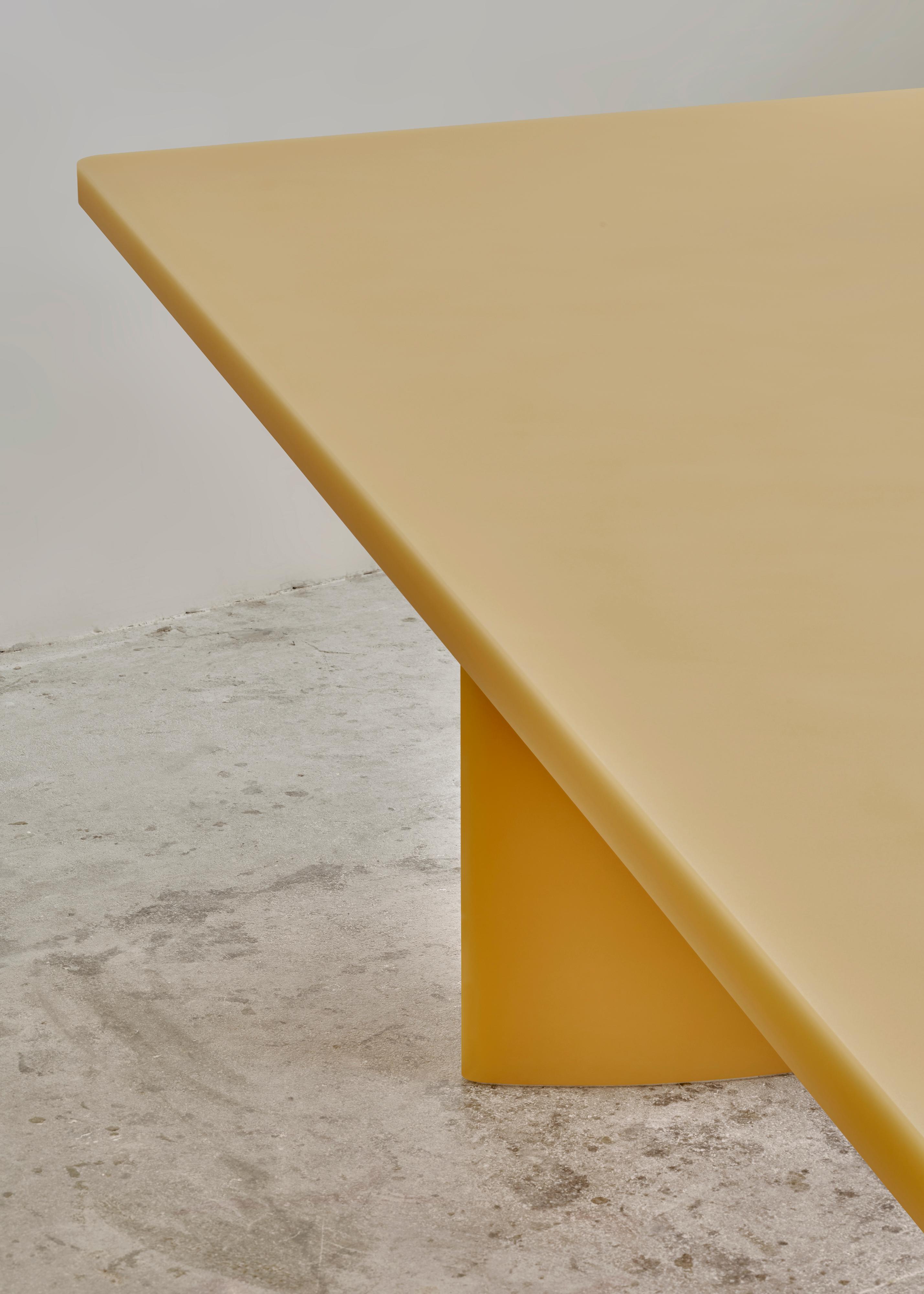 Contemporary Resin Dining Table by Sabine Marcelis, SOAP Series, Honey Yellow In New Condition For Sale In Copenhagen, DK