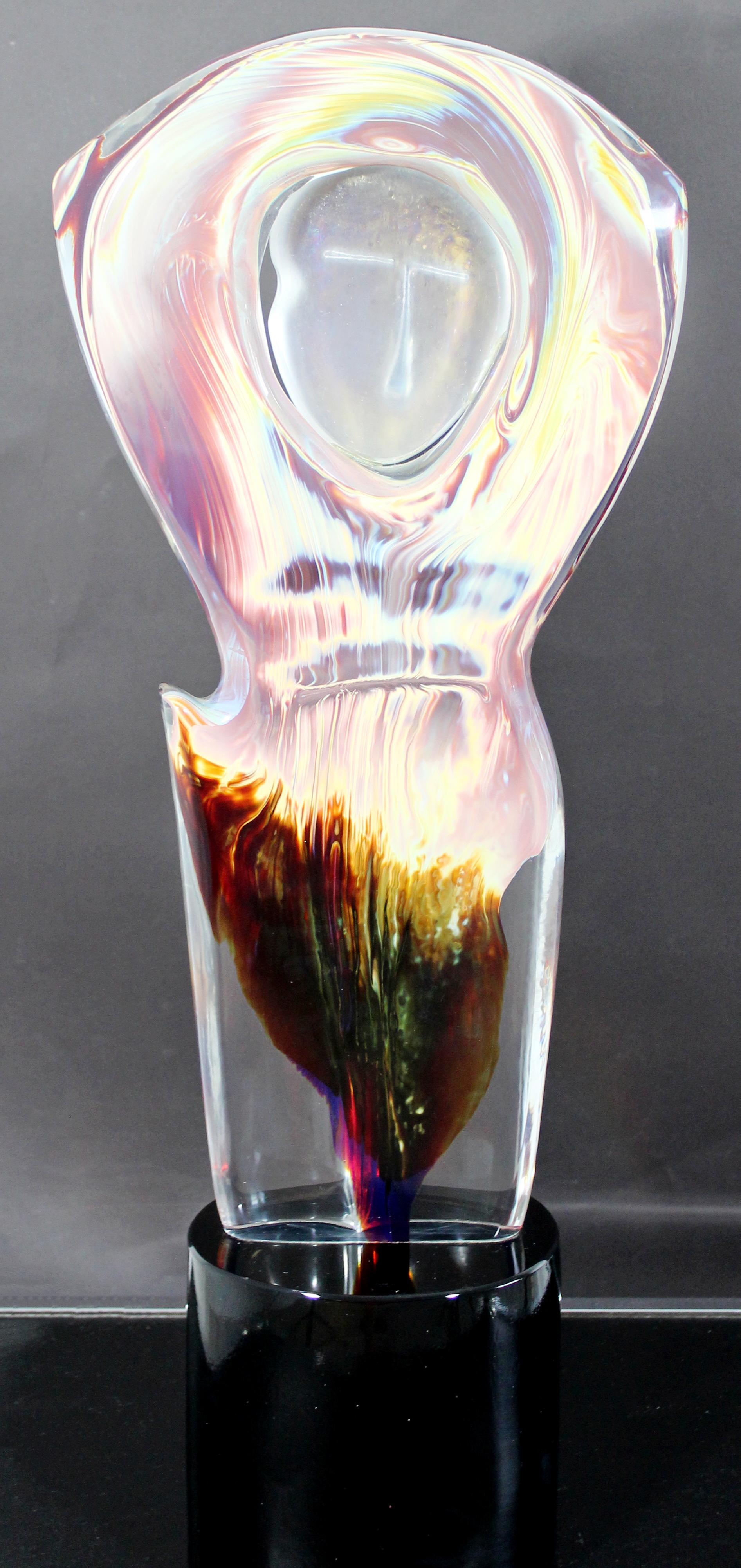 Contemporary Dino Rosin Murano Glass Table Sculpture Italian Figure Relax 1