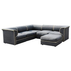 Contemporary Directional 5-Piece Curved Modular Sectional Sofa
