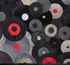 Contemporary Disc Hair-On-Hide Rug
