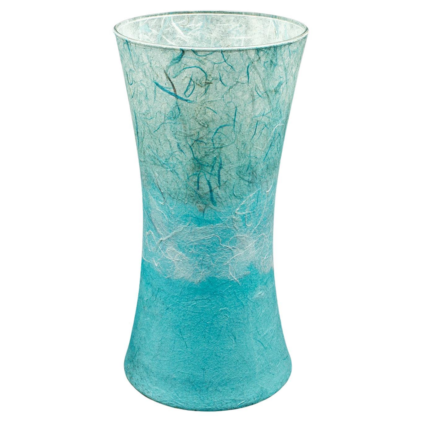 Contemporary Display Vase, English, Art Glass, Flower Sleeve, Straw Silk Finish