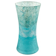 Contemporary Display Vase, English, Art Glass, Flower Sleeve, Straw Silk Finish