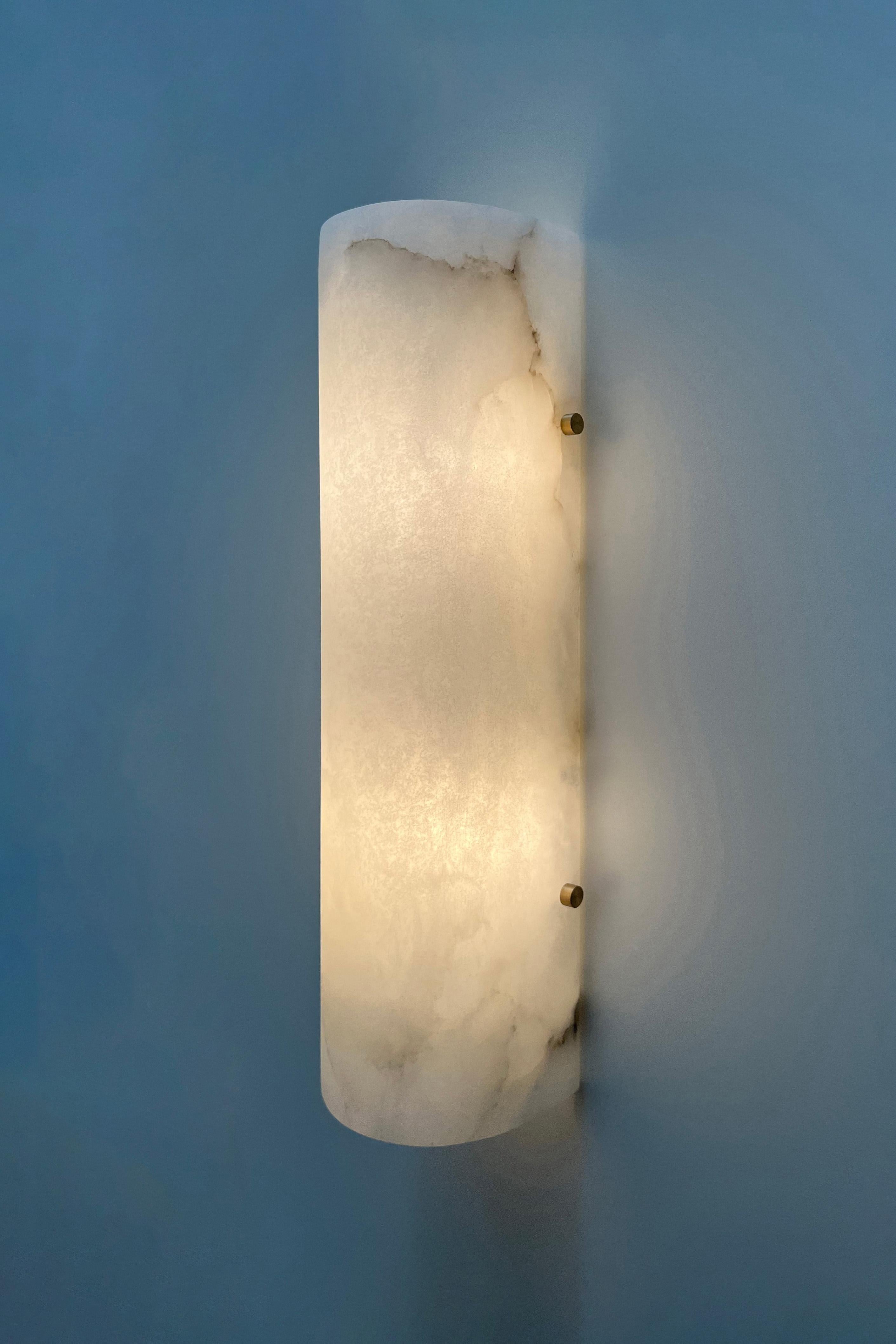 Contemporary Domo Sconce 101A in Alabaster Orphan Work In New Condition For Sale In Los Angeles, CA