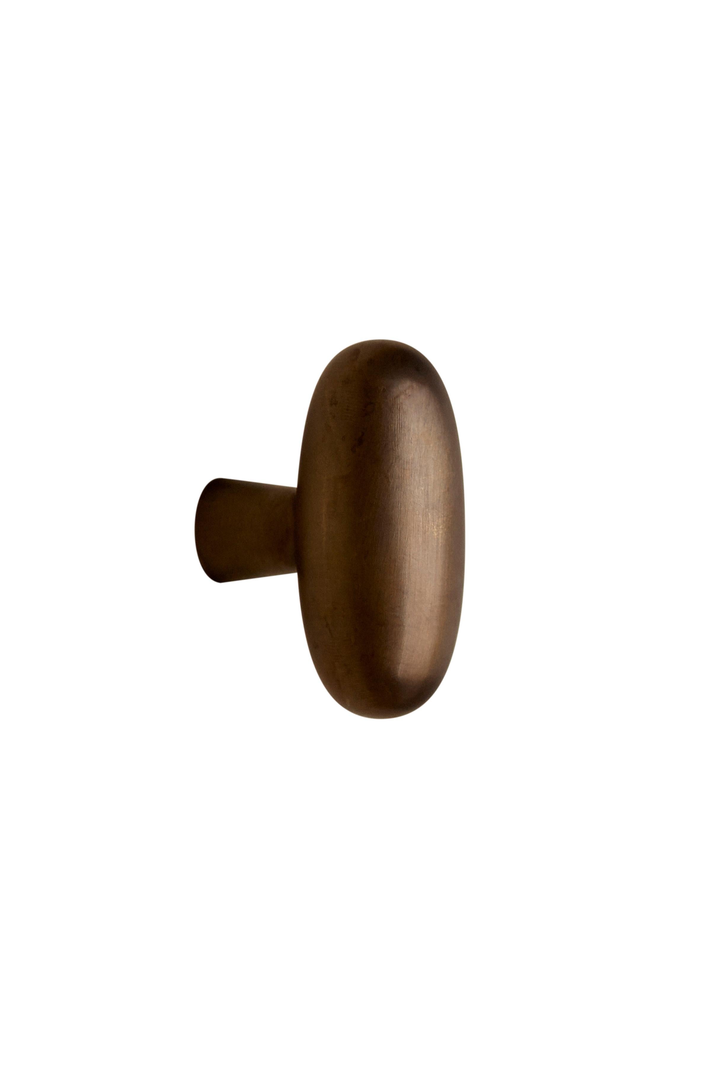 Contemporary Door Handle / Knob 'Blunt' by Spaces Within, Amber Brass In New Condition For Sale In Paris, FR
