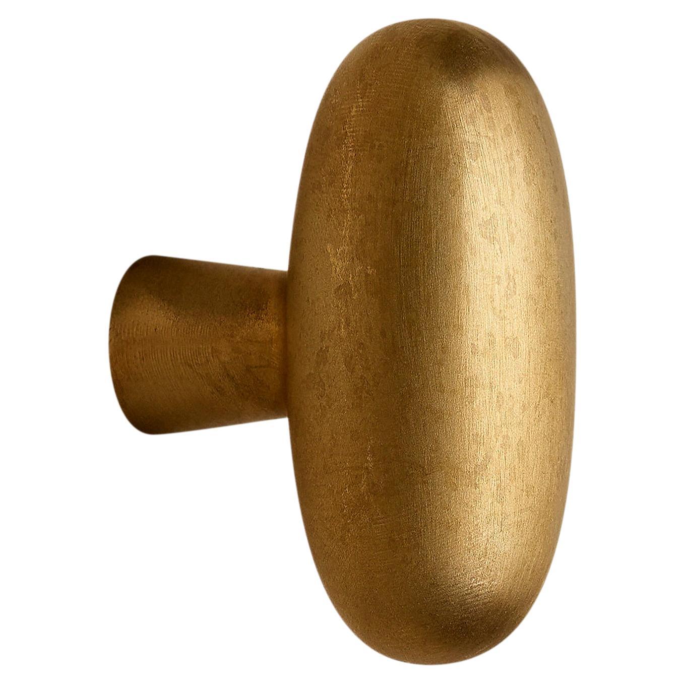Contemporary Door Handle / Knob 'Blunt' by Spaces Within, Amber Brass For Sale