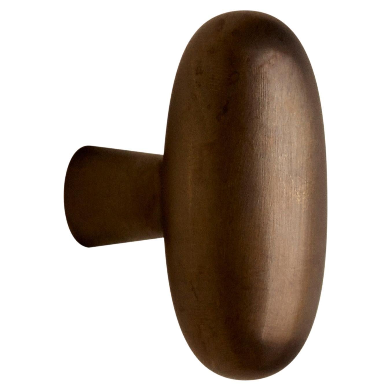 Contemporary Door Handle / Knob 'Blunt' by Spaces Within, Dark Brass For Sale
