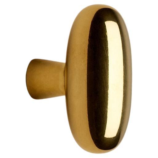 Contemporary Door Handle / Knob 'Blunt' by Spaces Within, Polished Brass For Sale