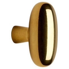 Contemporary Door Handle / Knob 'Blunt' by Spaces Within, Polished Brass