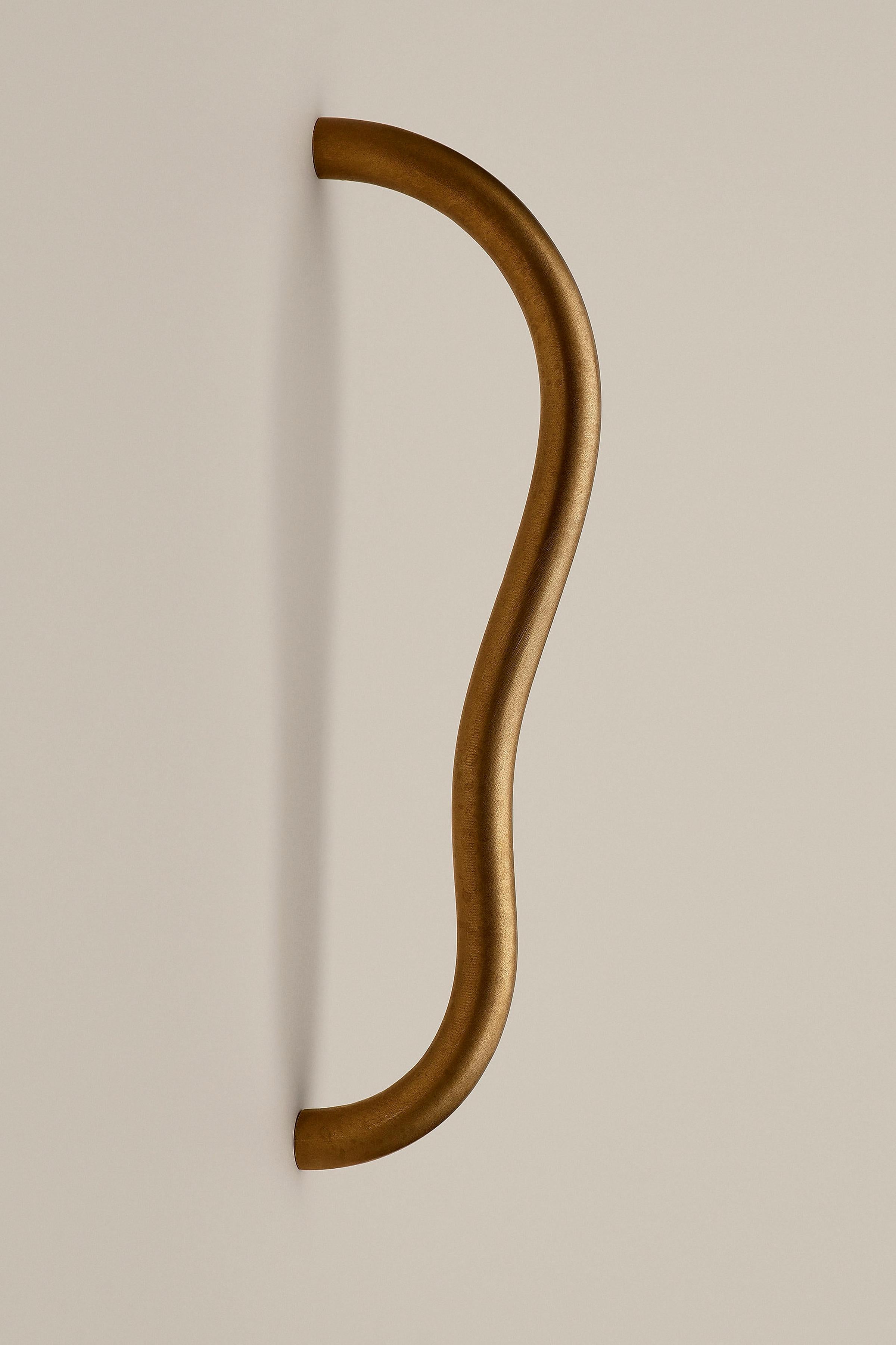 Contemporary Door Handle / Knob 'Limber' by Spaces Within, Amber Brass For Sale 2