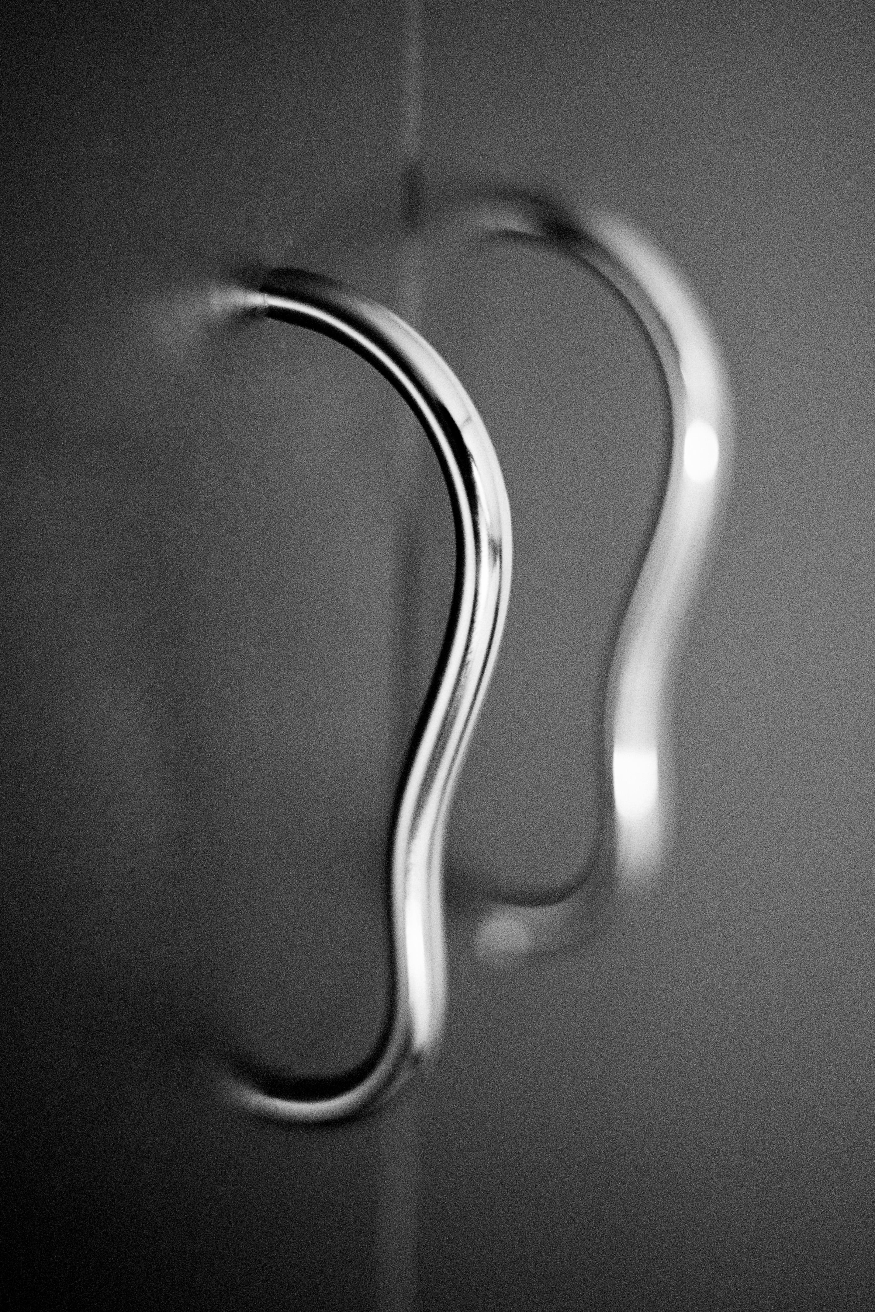 Swedish Contemporary Door Handle / Knob 'Limber' by Spaces Within, Polished Nickel For Sale
