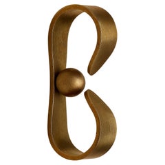 Contemporary Door Handle / Knob 'Prim' by Spaces Within, Amber Brass