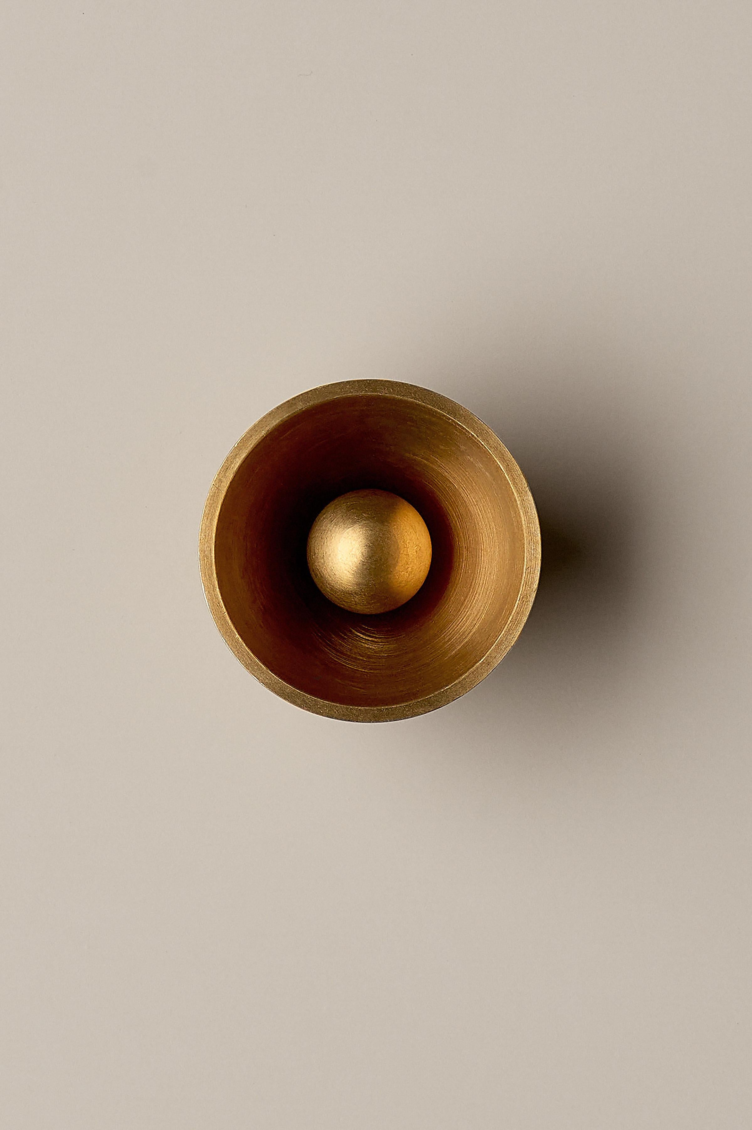 Contemporary Door Handle / Knob 'Tender' by Spaces Within, Amber Brass For Sale 2