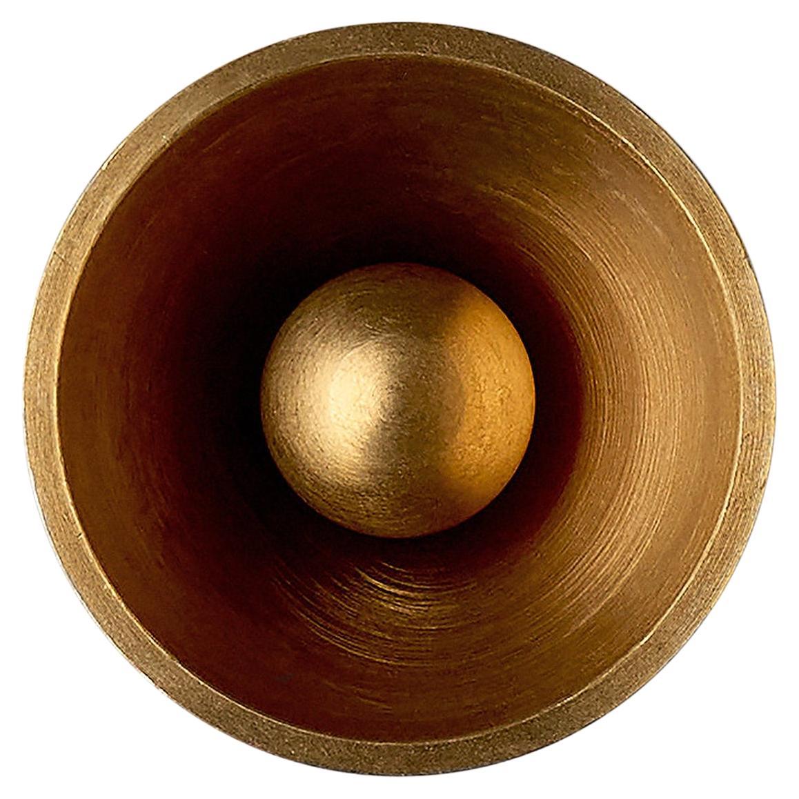 Contemporary Door Handle / Knob 'Tender' by Spaces Within, Amber Brass For Sale