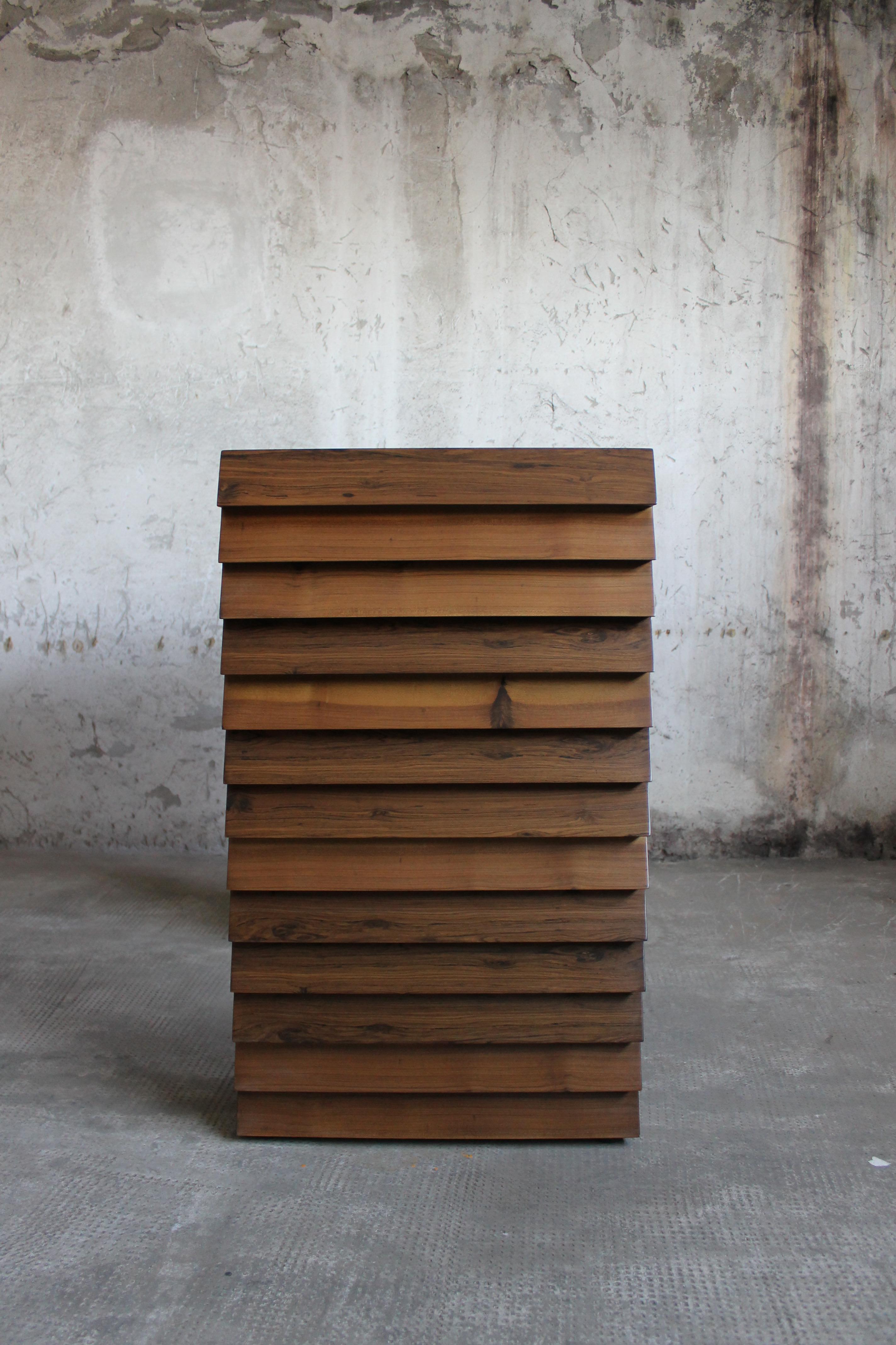 Contemporary Modern Nesting Tables in Argentine Rosewood by Costantini, Dorena In New Condition For Sale In New York, NY