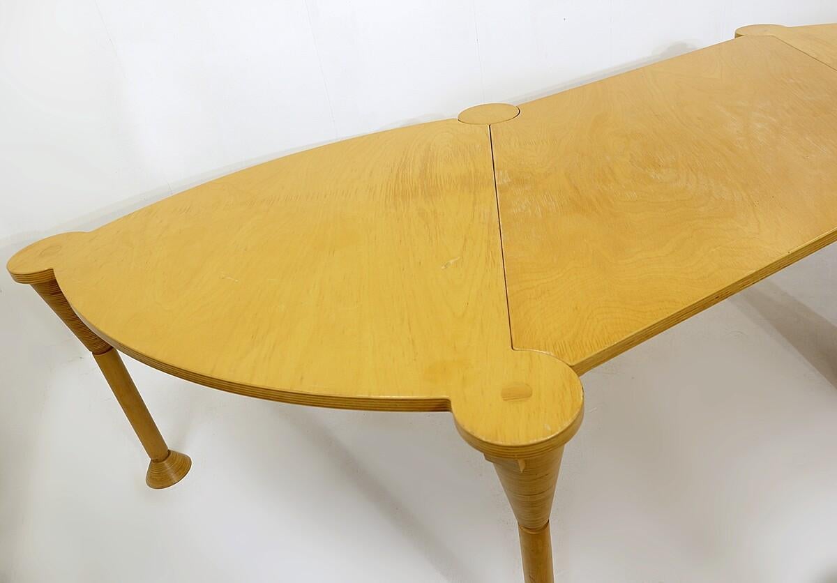 Contemporary Double Extending Table by Baudouin Fettweis In Good Condition In Brussels , BE
