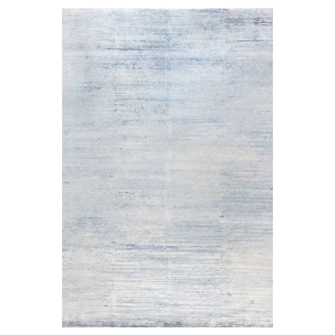 Contemporary 'Dreamy' Beige, Blue High-Low Rug by Doris Leslie Blau