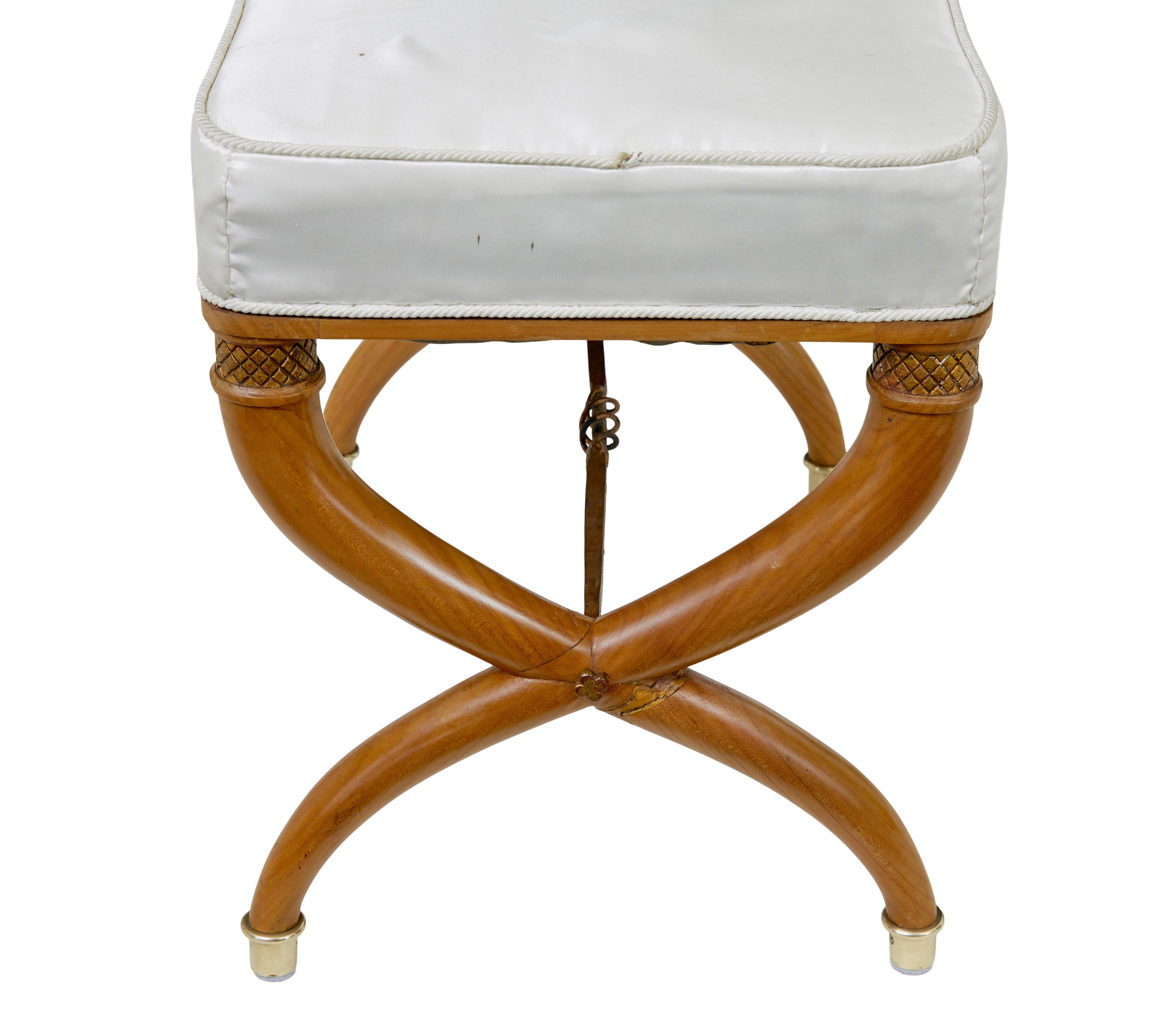 Contemporary dressing table and stool in cherry 1
