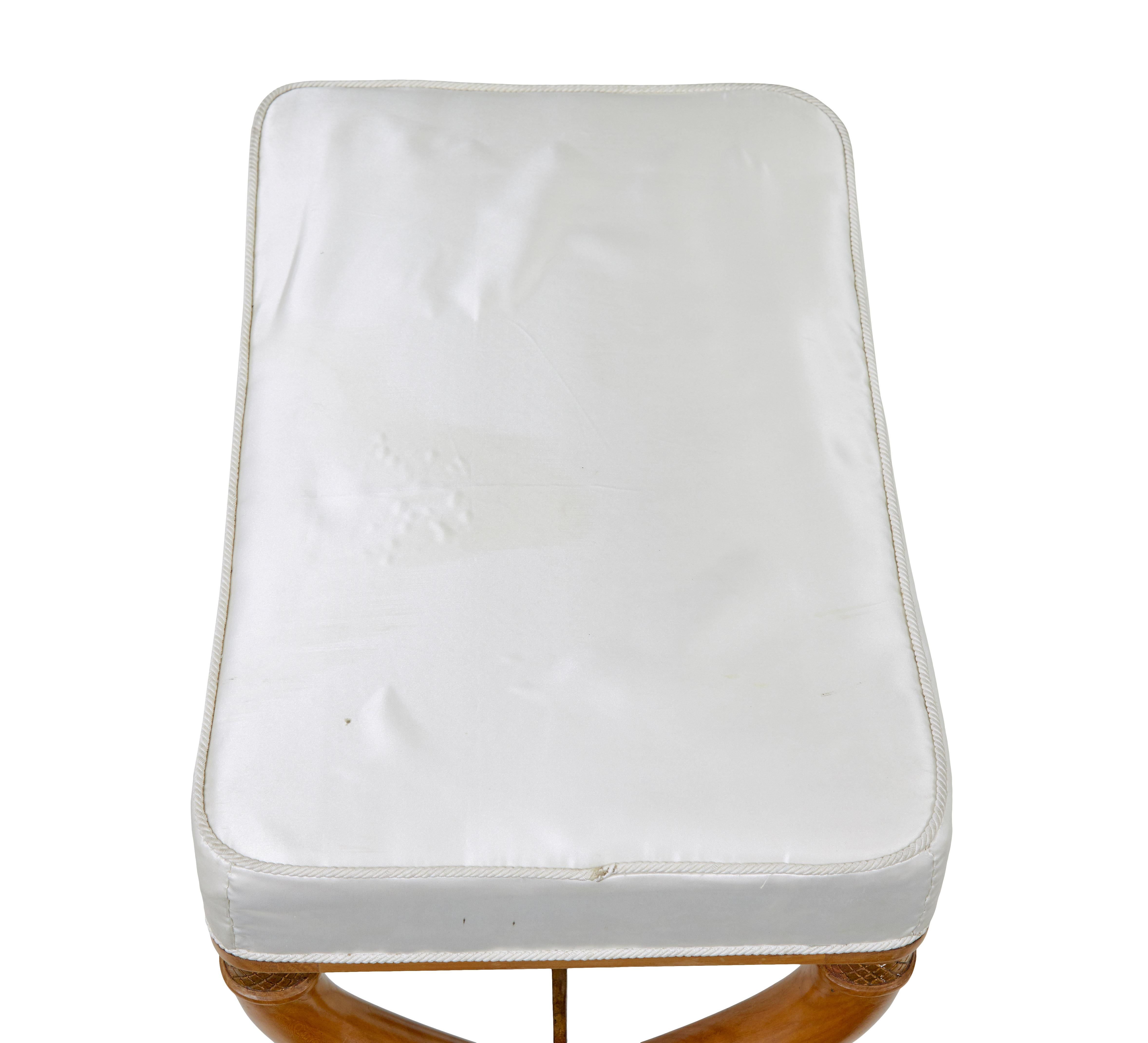 Brass Contemporary dressing table and stool in cherry
