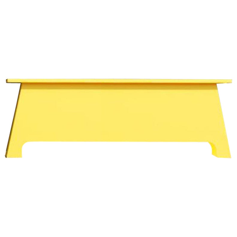 Contemporary Dutch Design Bench Side Table Steel Indoor Outdoor/ Yellow