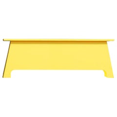 Table d'appoint contemporaine de style hollandais en acier pour l'intérieur et l'extérieur/ jaune