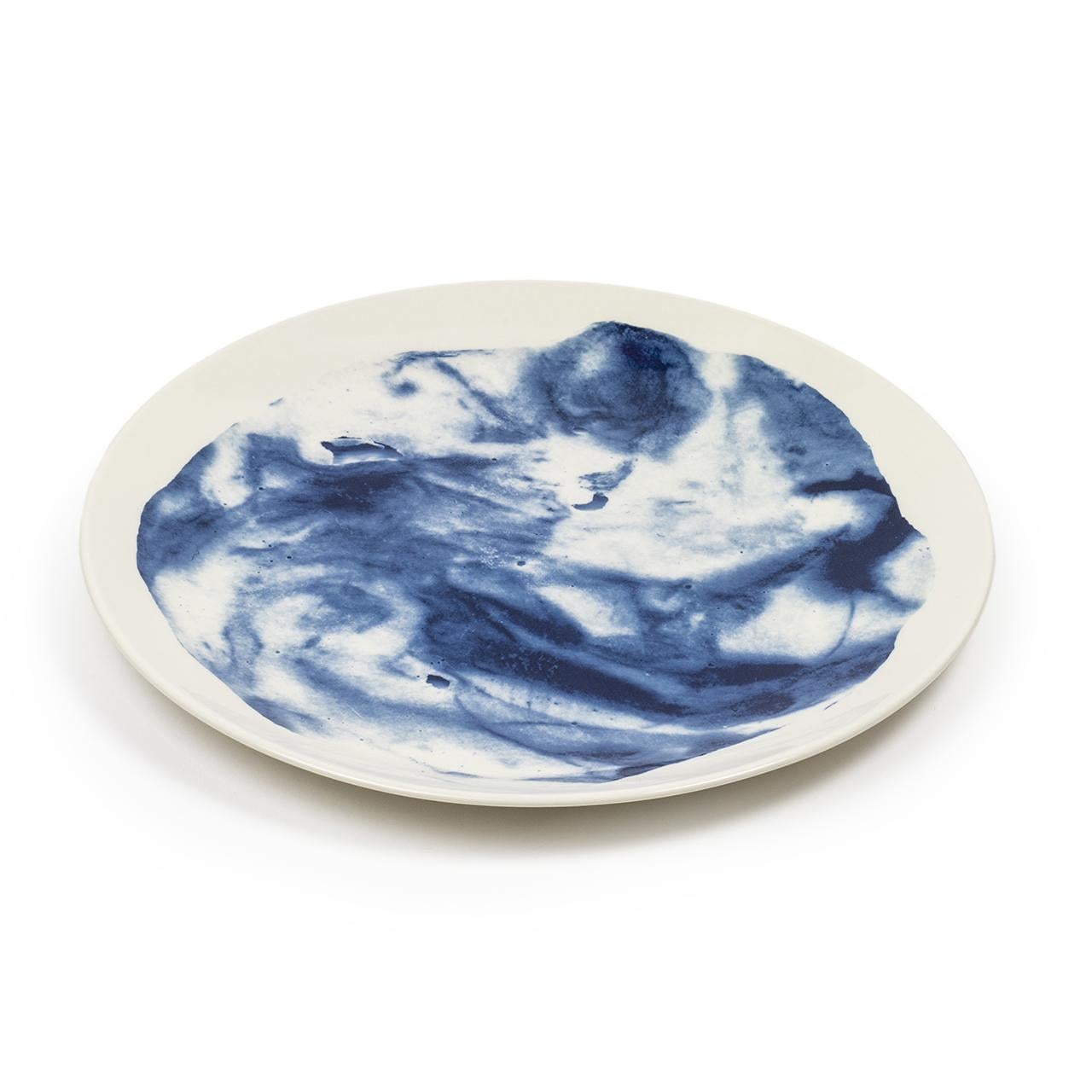British Contemporary Earthenware Dinner Plate, Interpretation of Traditional Creamware For Sale