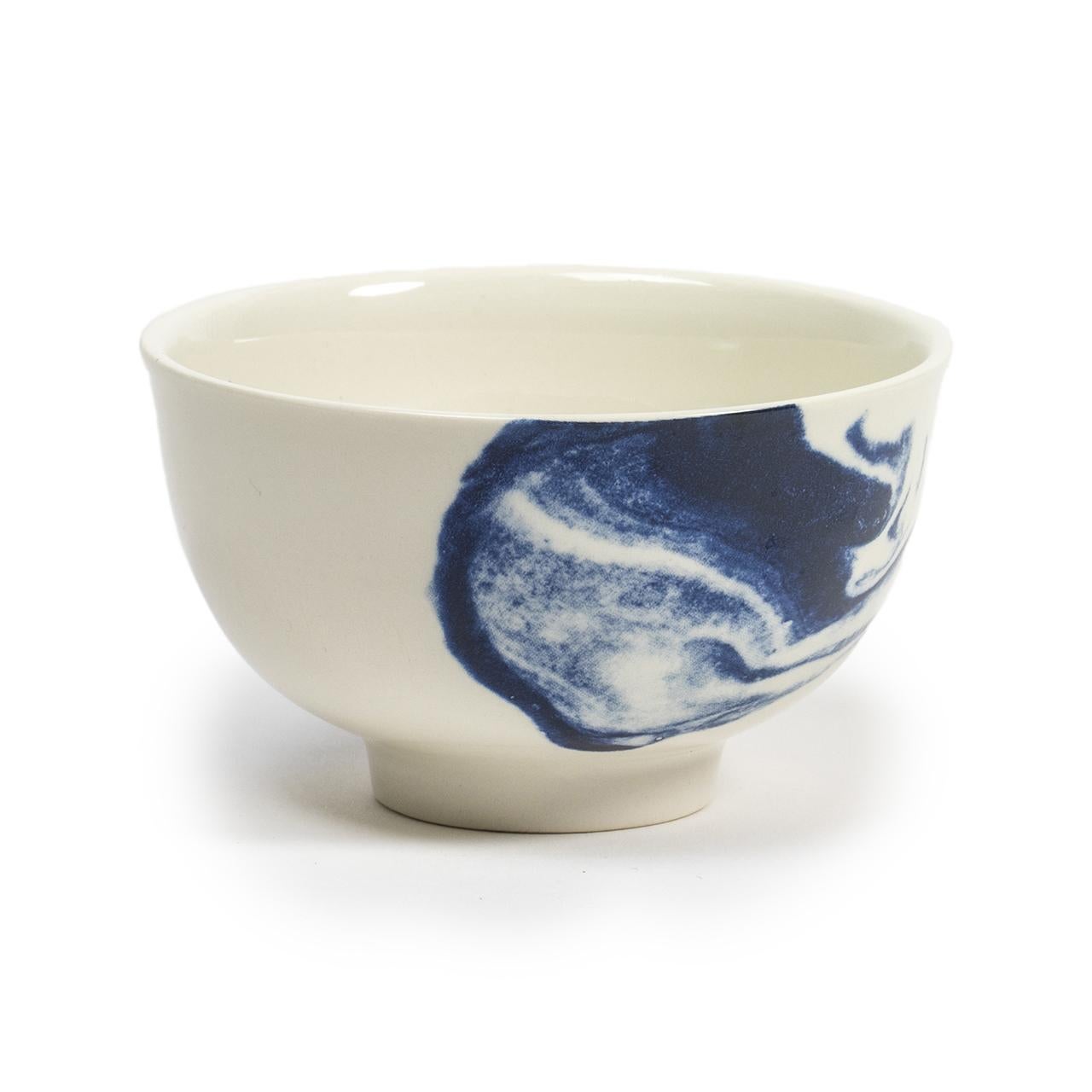 British Contemporary Earthenware Handleless Cup Interpretation of Traditional Creamware For Sale