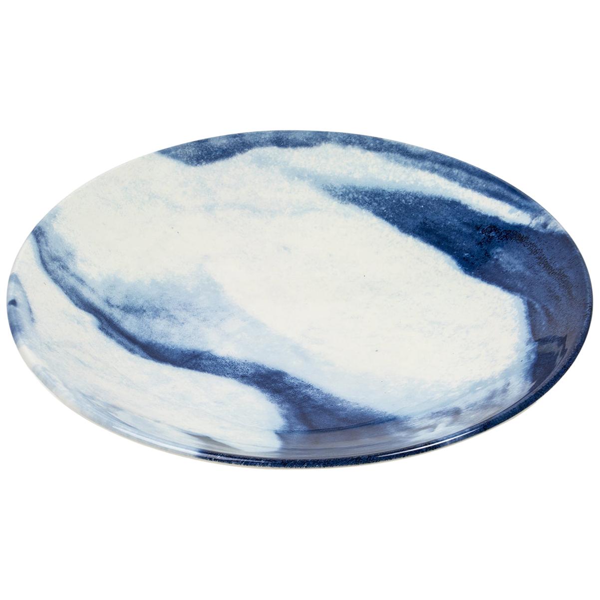 Contemporary Earthenware Large Bowl with Interpretation of Traditional Creamware