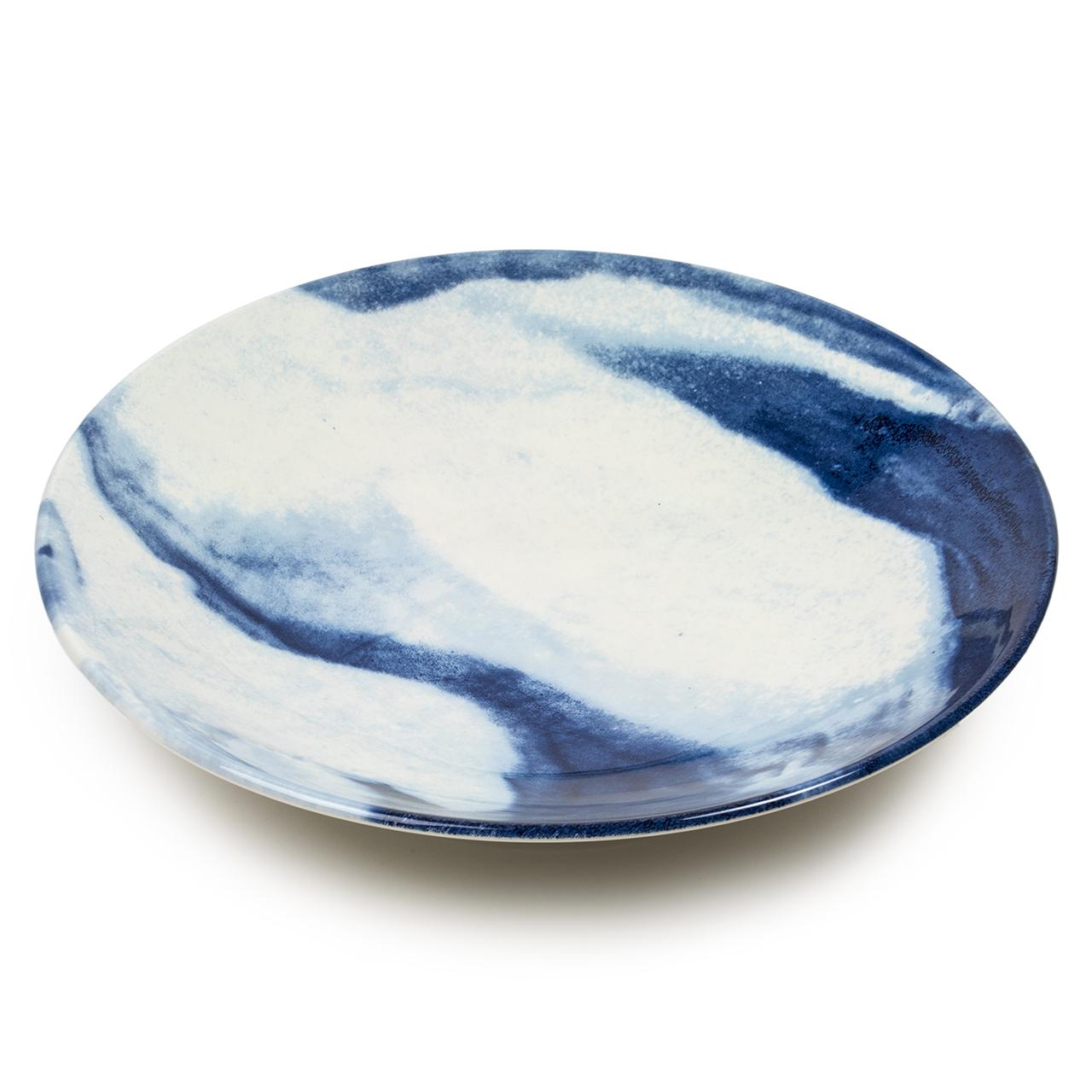 British Contemporary Earthenware Large Bowl with Interpretation of Traditional Creamware For Sale