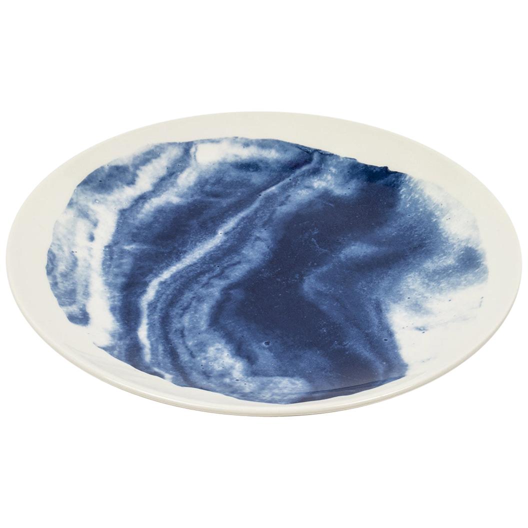 Earthenware Salad Plate with Interpretations of Traditional Creamware For Sale