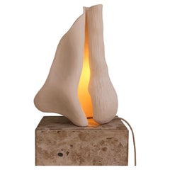 Contemporary earthy Ceramic Reef lamp by Jan Ernst