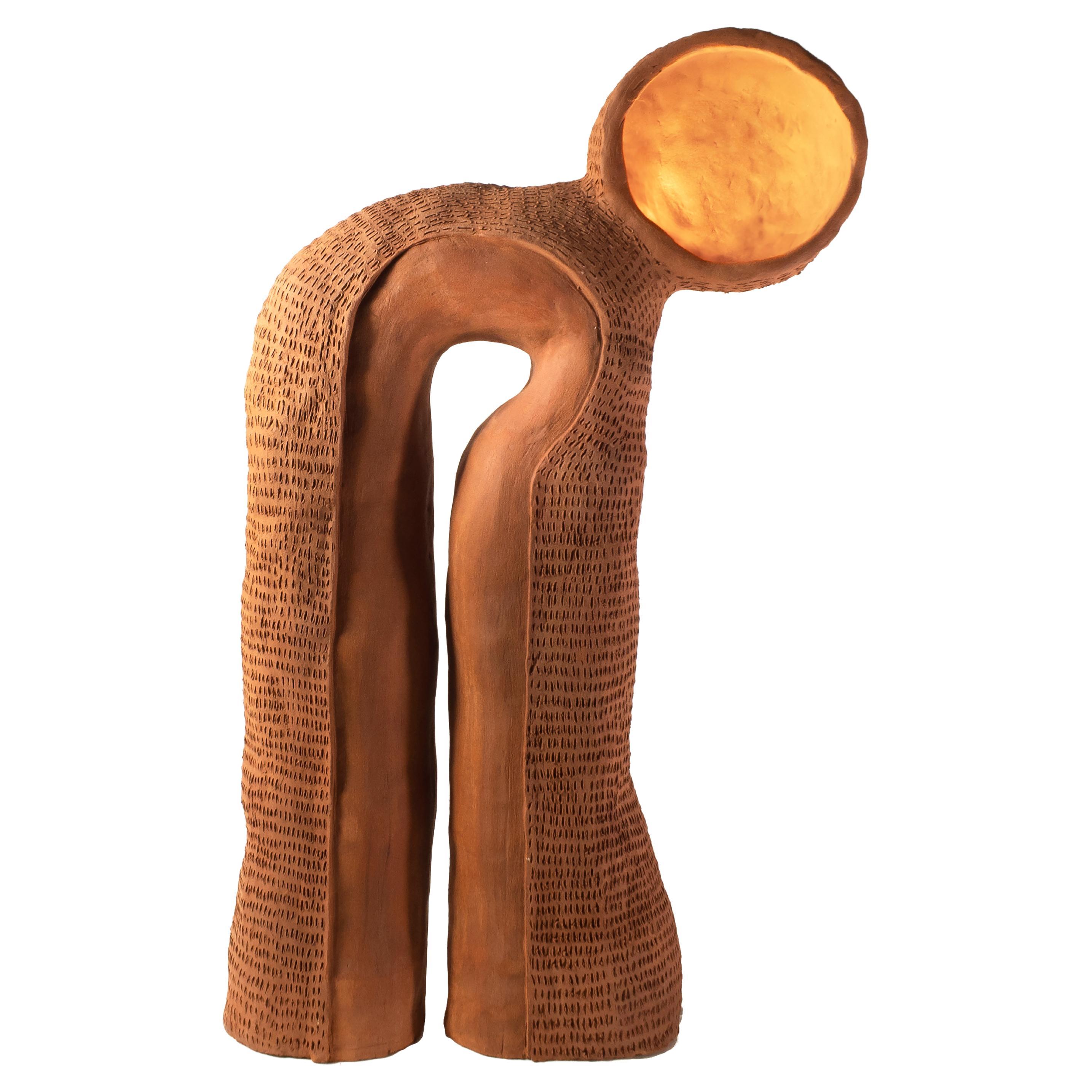 Contemporary Earthy Eye table lamp Handcrafted by Jan Ernst