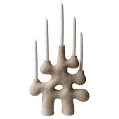 Contemporary Earthy forest candelabra 04 handcrafted by Jan Ernst 