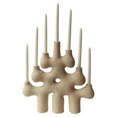 Contemporary Earthy forest candelabra 05 handcrafted by Jan Ernst 